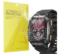 Blueshaweu Lot de 6 films de protection d'écran transparents en TPU pour montre intelligente Oukitel BT101 2,02" BT101 Rugged Smartwatch (transparent)