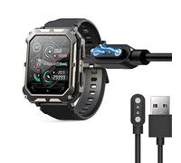 Blueshaweu Magnétique Chargeur Compatible avec TAOPON NX3 Smartwatch,Magnétique Charger Cable Montre Connectée USB 3,3ft Compatible avec MIGOUFIT C20pro/TAOPON NX3 Smartwatch (Noir)