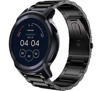 Blueshaweu Métal Compatible avec Motorola Moto Watch 100 Smartwatch,Bracelet en Acier Inoxydable Compatible avec Bracelet Motorola Moto Watch 100/Moto360 smartwatch (Noir)