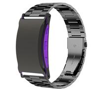 Blueshaweu Métal Compatible avec Shock Clock 3 Montre,Bracelet en Acier Inoxydable Compatible avec Bracelet Pavlok Shock Clock 3 (Noir)