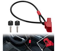 Blueshyhall Antivols Auto, Mousqueton Ceinture de Sécurité Barre Blocage Volant avec Clés, Carlock Antivol, Universel Barre Antivol Voiture pour Voitures, camions, SUV, Caravane, Camping Car (Noir)