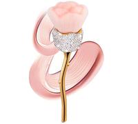 Blueshyhall Bling Pinceaux Maquillages Fleurs avec Strass, Makeup Brushes pour Blush Creme/Fond de Tein/Poudre/Paupière, Petit Pinceaux Maquillages Fluffy de Voyage avec Support (Blanc)
