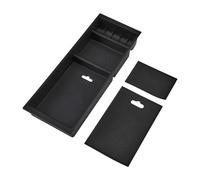 Blueshyhall Boîte de rangement pour console centrale compatible avec F&ord F-150 2015-2020 F-250/350/450 2017-2022, accoudoir central avec tapis antidérapant, plateau d'organisation, plateau de
