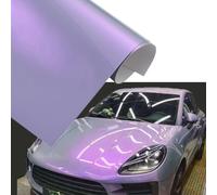 Blueshyhall Film de Voiture Caméléon, Film Covering Voiture Brillant Violet et Gris, Film Teinté Voiture, Car Wrapping Film Dégradé avec Adhésif et Canaux d'Air Extérieur Étanche (75 x 152 cm)