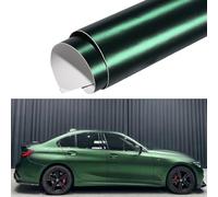 Blueshyhall Film pour voiture - Vert foncé mat métallisé - Film de wrapping automobile - Vert autocollant avec canaux d'air - Film de tuning pour l'intérieur et l'extérieur - Pour voiture, moto, vélo