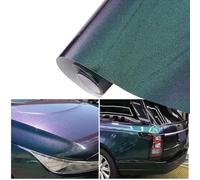 Blueshyhall Film pour Voiture Violet et Vert Brillant Paillettes avec Effet Caméléon, Film de Voiture Covering Vinyle Étanche Autocollant Intérieur Exterieur pour Auto, Moto, Vélo (50 x 152 cm)