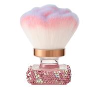 Blueshyhall Pinceau de Maquillage Bling avec Diamant Strass, Cosmetique Pinceau Maquillage Visage Kabuki Pinceau Makeup Brushes Pinceau Fond de Teint, Pinceau Voyage pour Blush, Fard à Joues (Rose)