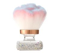 Blueshyhall Pinceau de Maquillage Bling avec Diamant Strass, Cosmetique Pinceau Maquillage Visage Kabuki Pinceau Makeup Brushes Pinceau Fond de Teint, Pinceau Voyage pour Blush, Fard à Joues (Blanc)