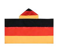 Blueshyhall Poncho à porter autour du cou, 150 x 120 cm, avec manches et capuche, en tissu polyester, lavable, pour les fans de football, coupe du monde du monde (DE)