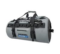 Blueshyhall sac étanche 60L Fonction Sac à Dos, PVC 500D Waterproof Dry Bag, Équipement Nautique, Voyage, Bikepacking, Moto, Kayak, Camping, Pêche, Bateau, Rafting (Gris)