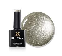Bluesky 5d Cat Eye Gel Rustroi, nail art magnétique, lumières scintillantes, SW04. Paillettes argentées foncées 10 ml