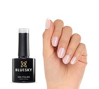 Bluesky Blanc Vernis Semi Permanent, UV Gel Vernis à Ongle Translucent Couleur, Gel Nail Polish, sous Lampe UV LED, 10ML