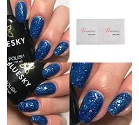 Bluesky Blue foncé chunky paillette Midnight Blue - Blz13 - UV / LED FOAK OFF GEL ROLON DE CONORME 10ML + 2 DIVA WORLD ® SHINE WIPES GRATUITEMENT