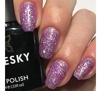 Bluesky Bluesky Gel Polish, Purple Dream, BLZ48, 10 ml, gel Fabrice de vernis à ongles, violet, pastel, paillettes (besoin de guérir sous UV / lampe LED) Pack (X)
