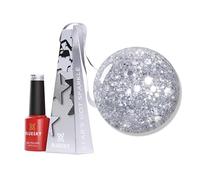Bluesky Christmas Exclusive Gel Nail Polish Bauble 5ml, Star's Got Sparkle, Silver Glitter Soak-Off Gel Polish for 21 Day Manicure, Professional, Salon & Home Use, Requires Curing Under UV/LED Lamp