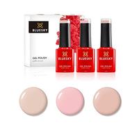 BLUESKY Ensemble Vernis Semi Permanent Soft Nudes. Sun Cream A082. Lap Dance Nd12/Powder My Nose 80567. 3 x 5 ml Rose/Pastel 1 Unité
