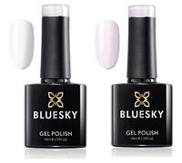 Bluesky Gel One Rolis, set de manucure française, studio blanc 80526 et rose transparent 80523, de longue durée, résistant aux puces, 2 x 10 ml (nécessite de currir lampe à LED UV)