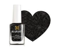 Bluesky Kids Nail Varnish - rock star, paillettes noires, pelage facile - off, non toxique, eau, odeur - vernis à ongles gratuit pour enfants, 5 ml, paquet de 1