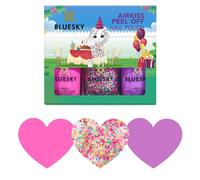 Bluesky Kids Nail Varnish Set - Collection de temps de fête Pink, violet, confettis. Pélé émouvant, basé sur l'eau, vernis à ongles sans odour pour les enfants, coffret cadeau, 3 x 5 ml autocollants