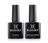 Bluesky Lot de 2 apprêts PH sans acide et sans acide pour ongles en gel, liaison de préparation des ongles, forte adhérence, empêche le vernis à ongles gel de se soulever et de peler, 2 x 10 ml