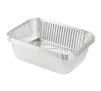 Bluesky Lot de 4 poêles oblongues en aluminium - Parfait pour la cuisson, le rôtissage et le service, 2,3 kg, argenté