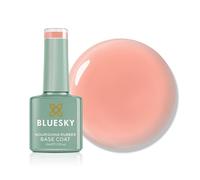 Bluesky Rubber Base Coat 10ml - Peach Glow - BNR06, Base Gel for Nails, Strengthening Gel Base Coat for 21 Day Manicure, LED UV Lamp Required