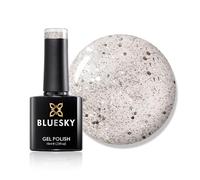 Bluesky Silver Clear Base paillettes en platine Marble - A51 - UV / LED FOAK OFF GEL NAER POLOSI 10 ml + 2 Diva World ® Shine Wipes gratuitement