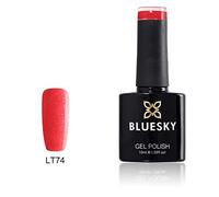 Bluesky Vernis Gel Semi Permanent Cure sous Lampe UV/LED Miroiter Corail à Paillettes Pêche 10 mL