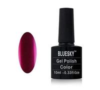 BLUESKY Vernis Gel Semi Permanent Cure sous Lampe UV/LED Rose Métallique Foncé 10 ml, Bleu
