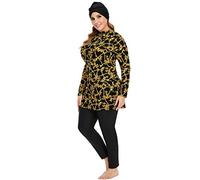 BlueSnow Maillot de Bain Musulman pour Femmes Maillot de Bain Islamique Voile Royal Burkini Maillot de Bain de Plage(3XL, Y1)