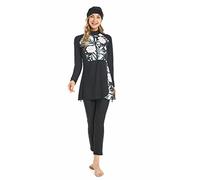 BlueSnow Maillot de Bain pour Femmes Musulmanes à Couverture intégrale Voile Islamique Doux Maillot de Bain Burkini (3XL, Y6)