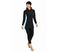 BlueSnow Maillot de Bain pour Femmes Musulmanes à Couverture intégrale Voile Islamique Doux Maillot de Bain Burkini (4XL, Y8)
