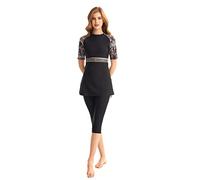 BlueSnow Rash Guard Beachwear Maillots de Bain modestes pour Femmes Maillot de Bain à Manches Courtes Burkini Modesty Costume (6XL, Y9)