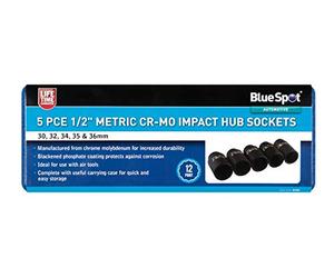 BlueSpot Tools 01552 Douilles métriques Cr-Mo à impact 1/2" (30-36 mm)