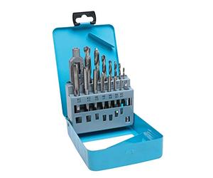 BlueSpot Tools 20512 Jeu de 15 tarauds et perceuses (M3-M12) 2,5-10,2 mm