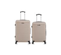 bluestar - lot de 2 - valise grand format et valise weekend brazilia - beige