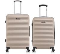 bluestar - lot de 2 - valise grand format et valise weekend brazilia - beige beige G