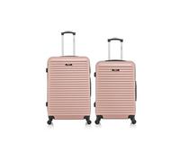 bluestar - lot de 2 - valise grand format et valise weekend brazilia - rose dore