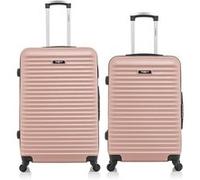 bluestar - lot de 2 - valise grand format et valise weekend brazilia - rose dore rose dore G