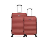 bluestar - lot de 2 - valise grand format et valise weekend brazilia - terracotta