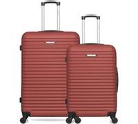 bluestar - lot de 2 - valise grand format et valise weekend brazilia - terracotta terracotta G