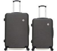 bluestar - lot de 2 valise grand format et valise weekend london - - gris fonce gris fonce G