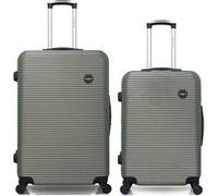 bluestar - lot de 2 valise grand format et valise weekend london - - kaki kaki G