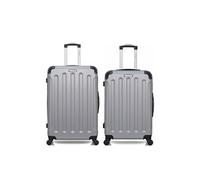bluestar - lot de 2 - valise grand format et valise weekend madrid - gris