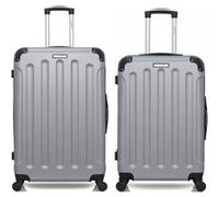 bluestar - lot de 2 - valise grand format et valise weekend madrid - gris gris G