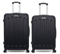 bluestar - lot de 2 - valise grand format et valise weekend madrid - noir noir G