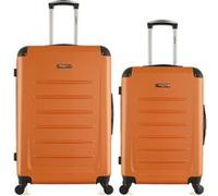bluestar - lot de 2 valise grand format et valise weekend opera - orange dore orange dore G