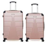 bluestar - lot de 2 - valise grand format et valise weekend ottawa - rose dore