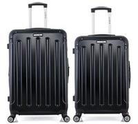 bluestar - lot de 2 - valise grand format et valise weekend tunis - noir