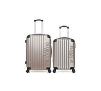 bluestar - lot de 2 - valise weekend et valise cabine bucarest - beige